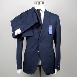 Nautica Mens 2-pc Suit Blazer Jacket 38R Pants 32Wx31L Blue Plaid